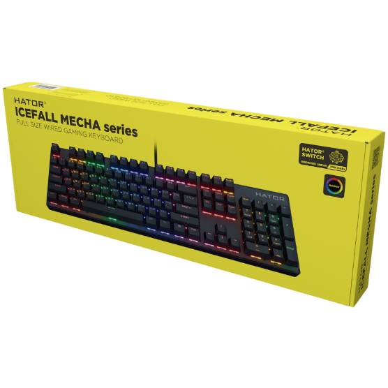 Клавиатура HATOR Icefall Mecha Rainbow USB Black (HTK104UA) фото №7
