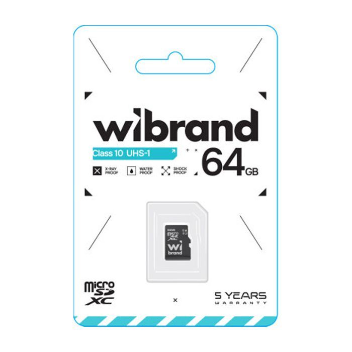Уцінка * Карта пам'яті Wibrand microSDXC (UHS-1) 64Gb class 10 (WICDXU1/64GB) фото №4