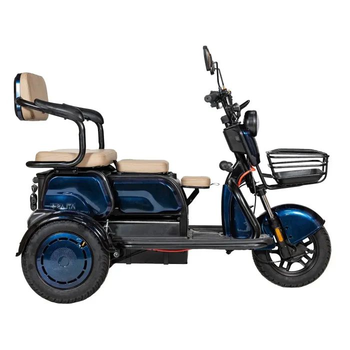 Електроскутер Atlas Elegant Trike 800W Cyan Blue фото №4