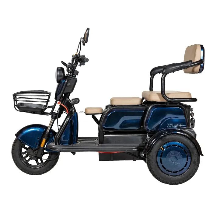 Електроскутер Atlas Elegant Trike 800W Cyan Blue фото №3