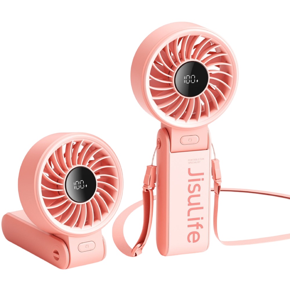 Вентилятор Jisulife Handheld Fan 7 pink фото №7