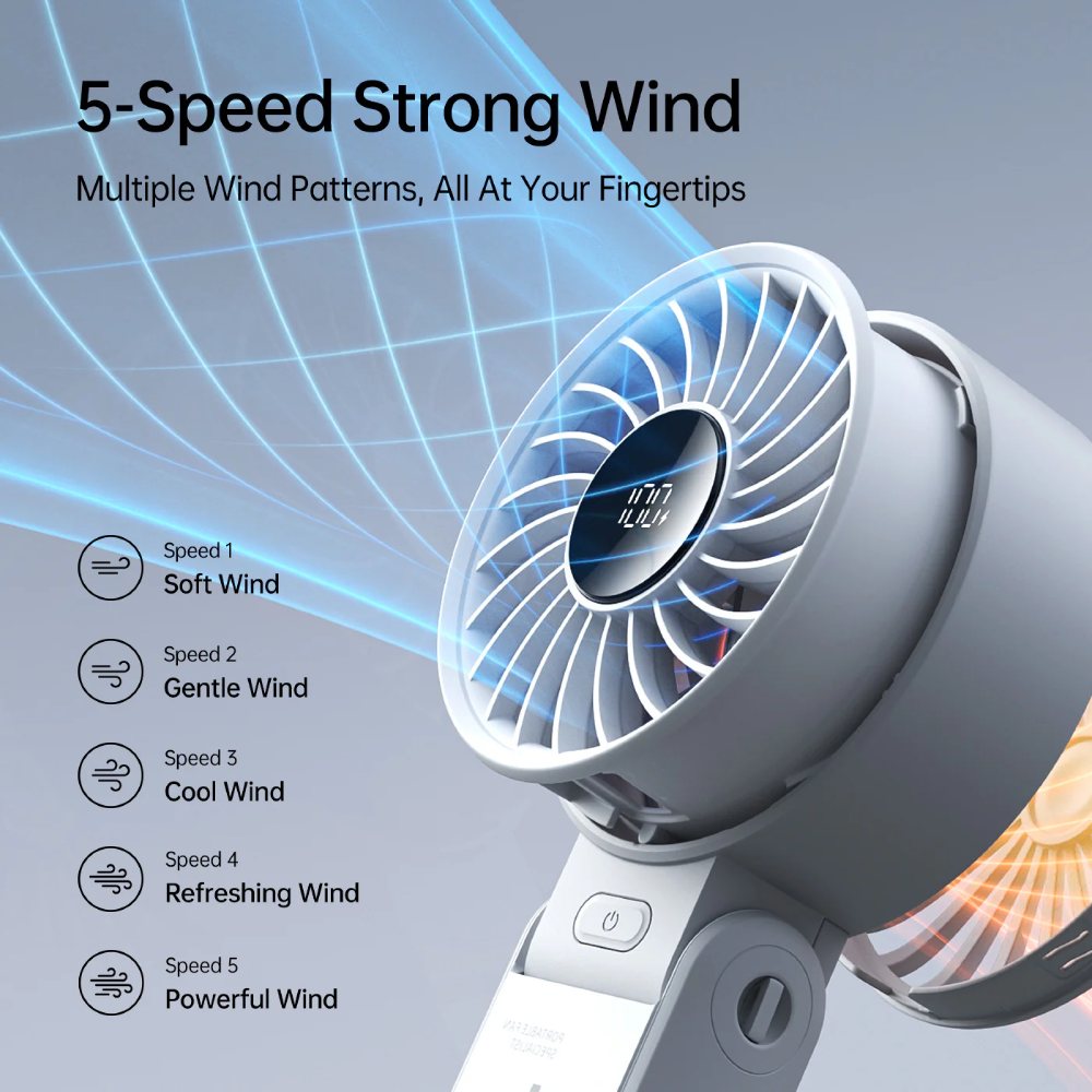 Вентилятор Jisulife Handheld Fan 7 pink фото №8