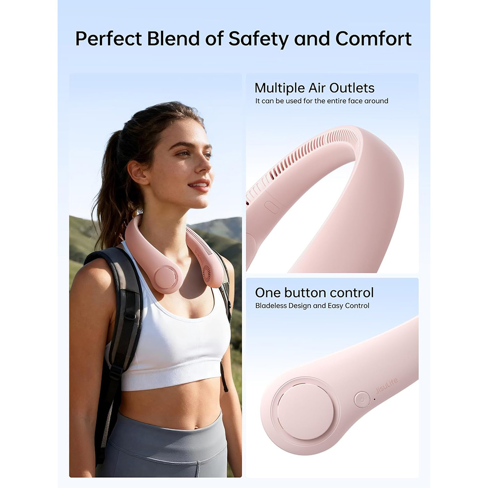 Вентилятор Jisulife Neck Fan Life3 FA14 pink фото №5