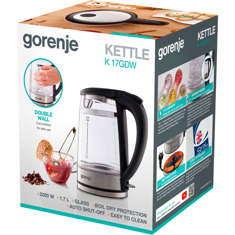 Электрический чайник Gorenje K17GDW фото №10