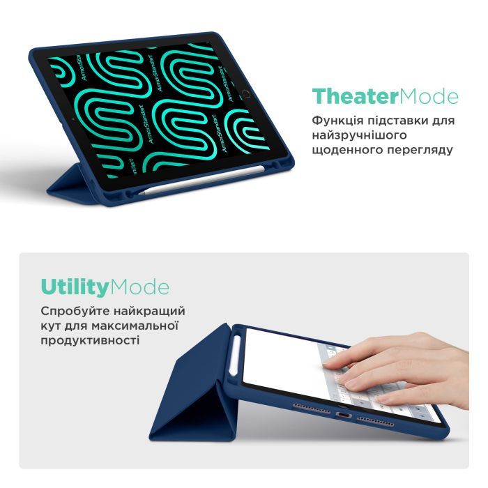 Чохол для планшета Armorstandart Smart Fold Pen для Samsung Galaxy Tab S10 FE / S10 Lite Dark Blue (ARM85549) фото №4