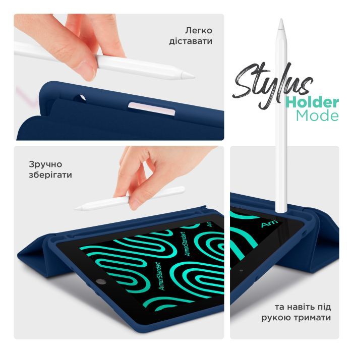 Чохол для планшета Armorstandart Smart Fold Pen для Samsung Galaxy Tab S10 FE / S10 Lite Dark Blue (ARM85549) фото №5