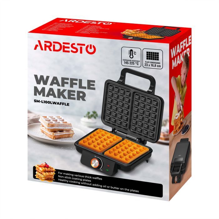 Бутербродниця Ardesto SM-L100LWAFFLE фото №8