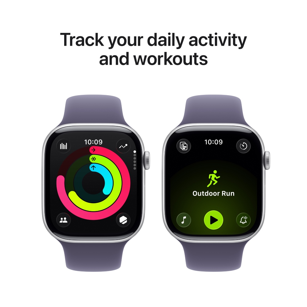 Смарт-годинник Apple Watch 11 GPS 42mm Silver Aluminium Case Purple Fog Sport Band S/M MEU64 фото №4
