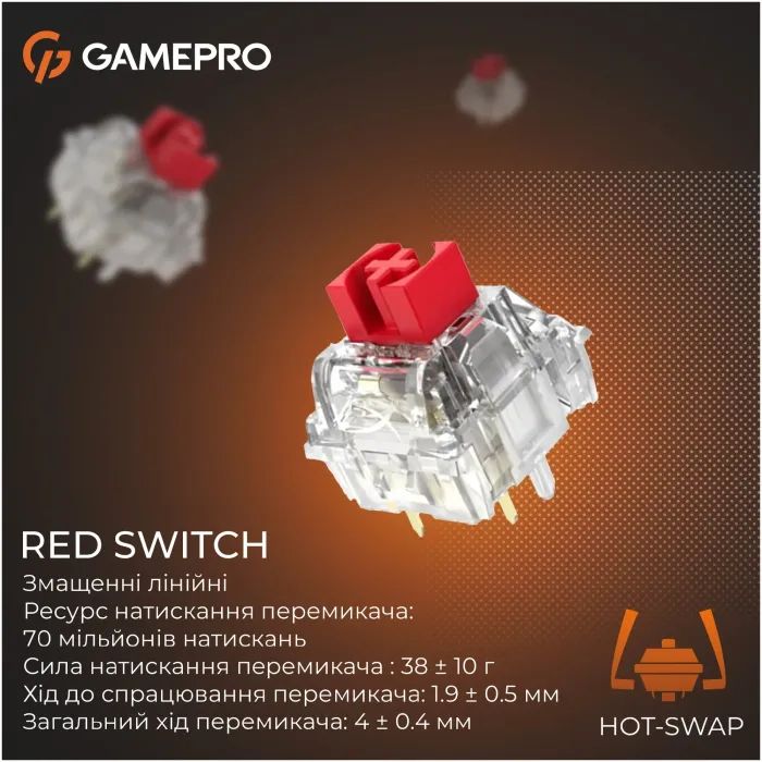 Клавиатура GamePro Genesis Silverlight MK126 USB UA Grey (MK126) фото №8