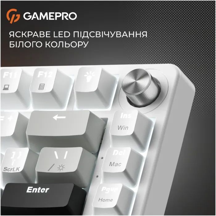 Клавиатура GamePro Genesis Silverlight MK126 USB UA Grey (MK126) фото №7