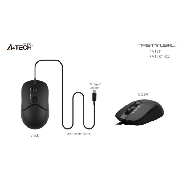 Компьютерная мыш A4Tech FM12ST (Black) фото №9