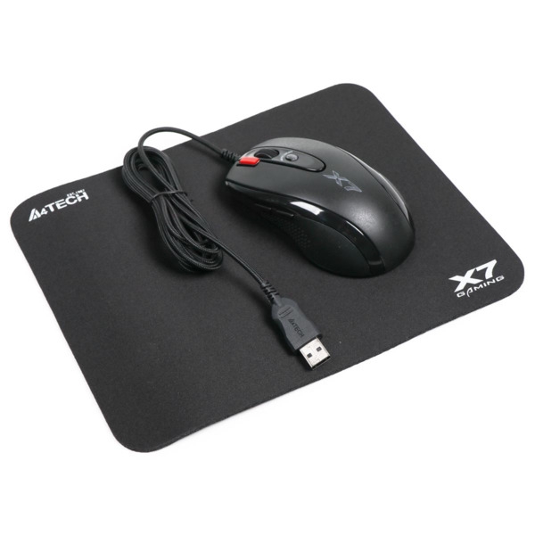 Компьютерная мыш A4Tech X-710BK   килимок X7-200MP