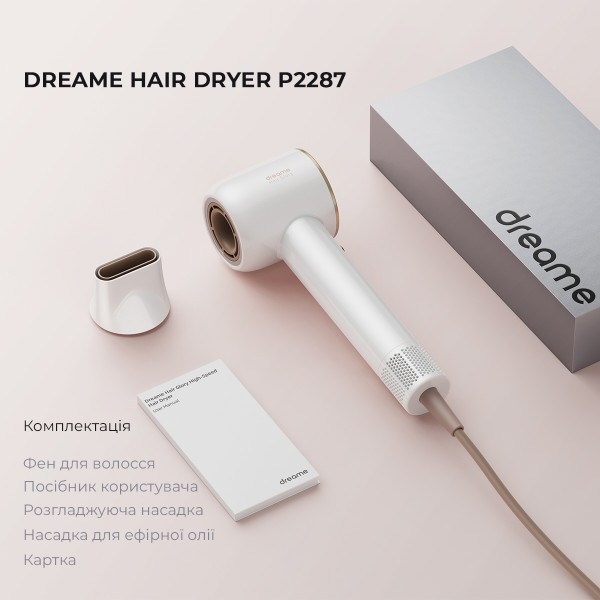 Фен Dreamе Hair Dryer Glory-WH (AHD6A-WH) фото №12