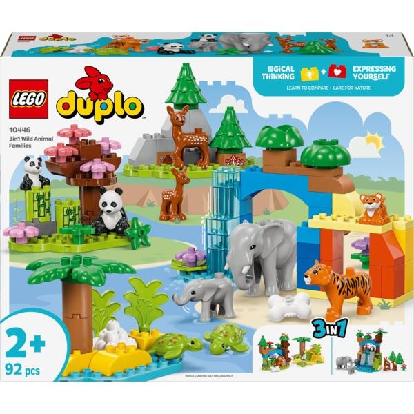 Конструктор Lego DUPLO Town Сімейства диких тварин 3-в-1