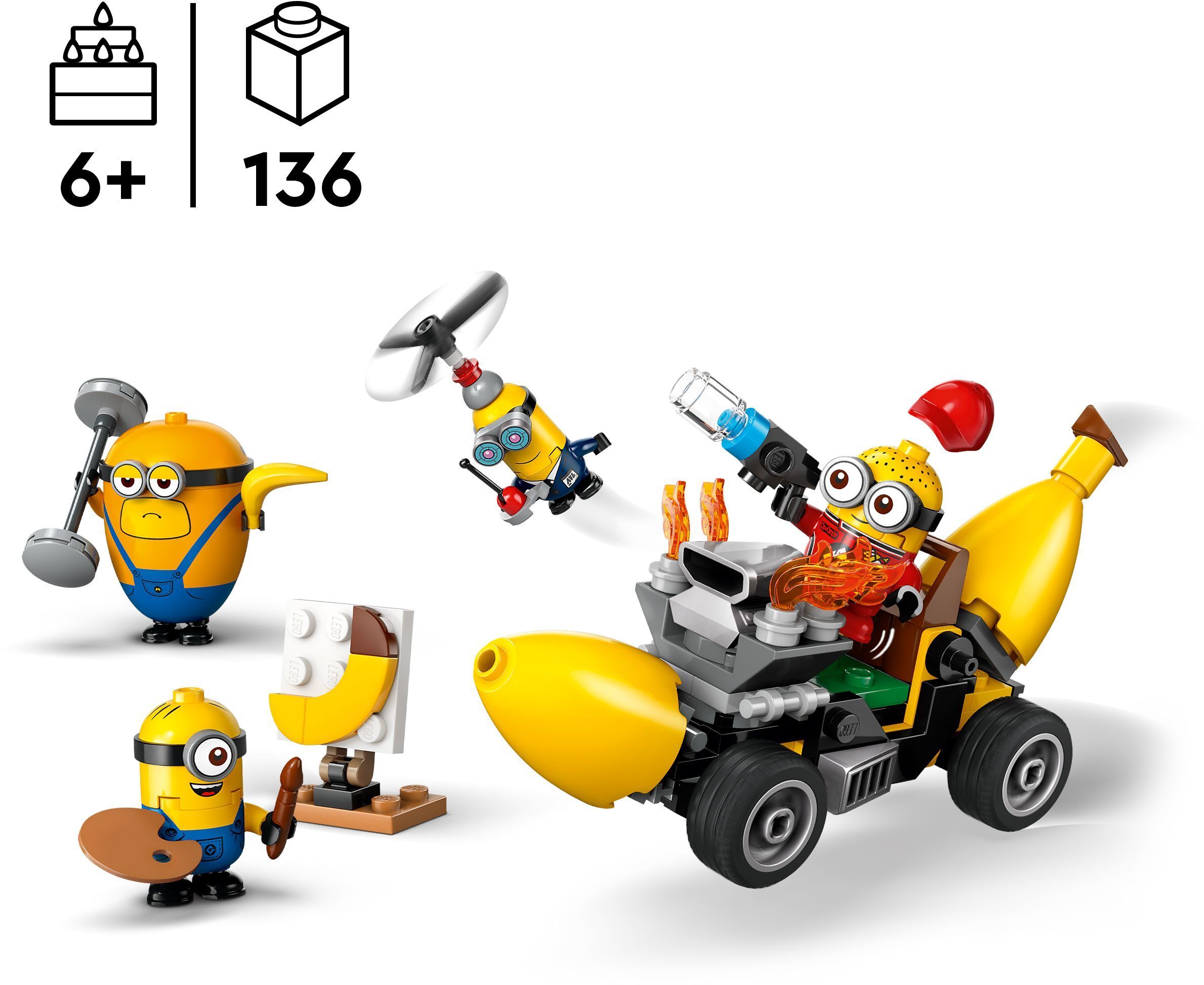 Конструктор Lego Despicable Me 4 Посіпаки й банановий автомобіль фото №2