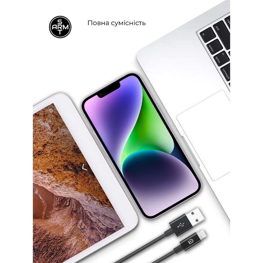 СЗУ Armorstandart AR-TA800 USB-C 25W black   кабель USB-C to Lightning (ARM77721) фото №6