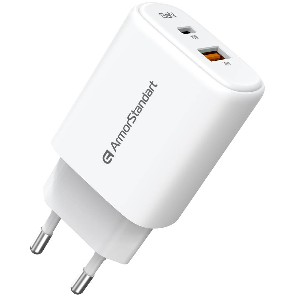 МЗП Armorstandart AR-T252WEU 25W GaN USB-C  USB-A White (ARM89532)
