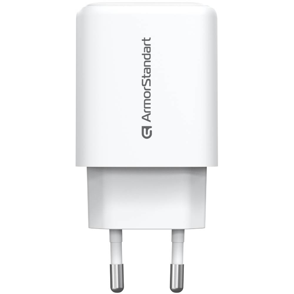 МЗП Armorstandart AR-T252WEU 25W GaN USB-C  USB-A White (ARM89532) фото №2