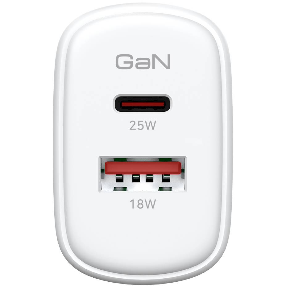 МЗП Armorstandart AR-T252WEU 25W GaN USB-C  USB-A White (ARM89532) фото №4