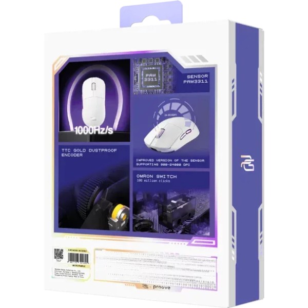 Компьютерная мыш Proove Gaming Superfight Wired (white/purple) фото №6
