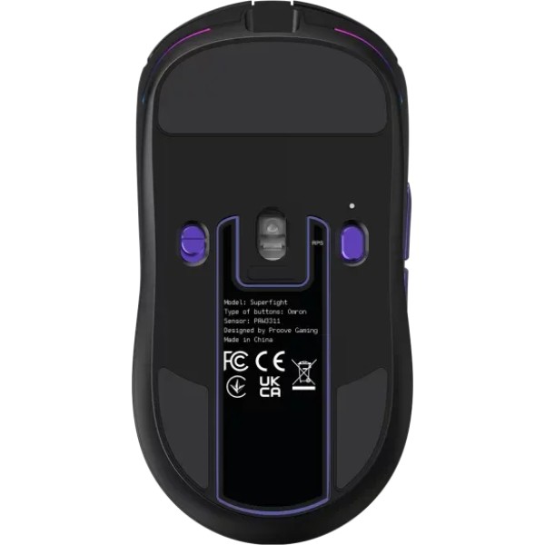 Комп'ютерна миша Proove Gaming Superfight Wired (black/purple) фото №4