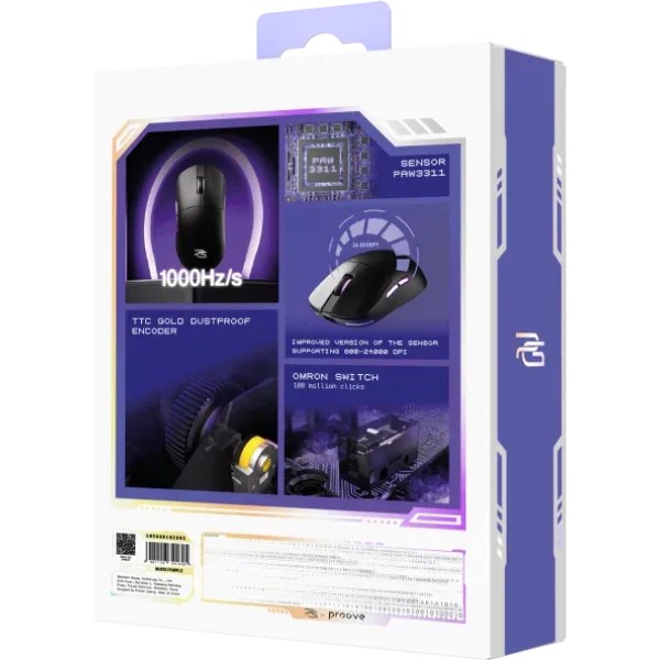 Комп'ютерна миша Proove Gaming Superfight Wired (black/purple) фото №5