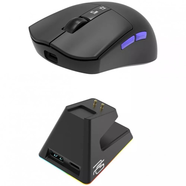 Комп'ютерна миша Proove Gaming Jester 8K with Charging Dock (black/purple) фото №3