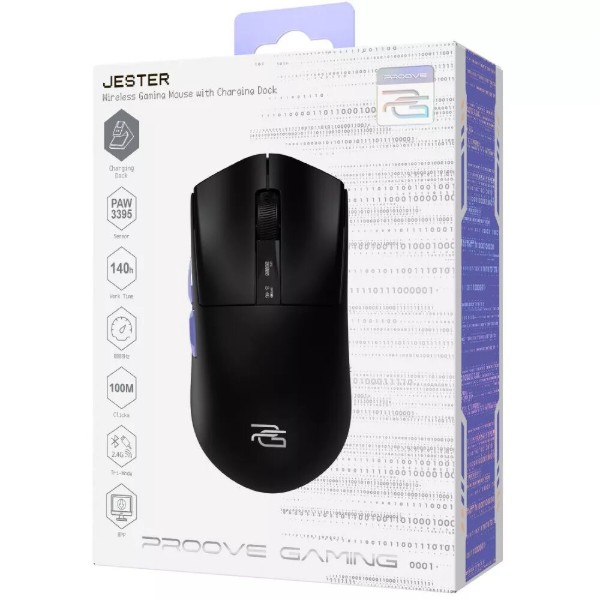 Комп'ютерна миша Proove Gaming Jester 8K with Charging Dock (black/purple) фото №6