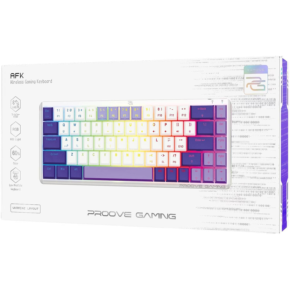Клавиатура Proove Gaming AFK (Ukraine Layout) (white) фото №4