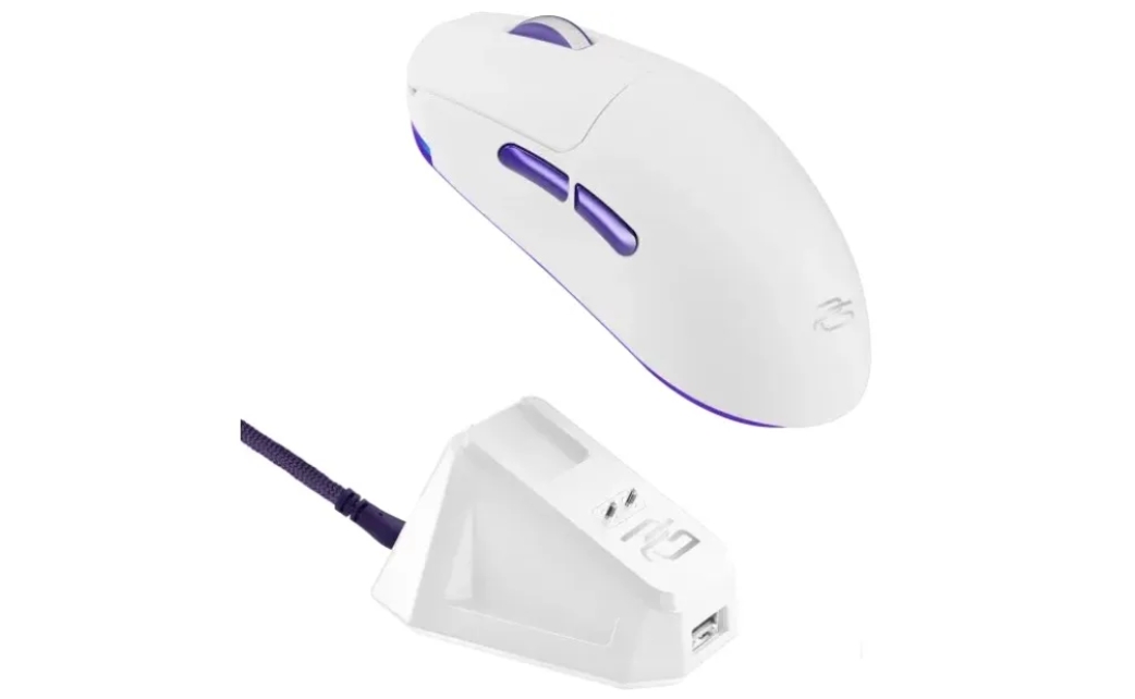 Комп'ютерна миша Proove Gaming Superfight Wireless with charging dock (white/purple) фото №5