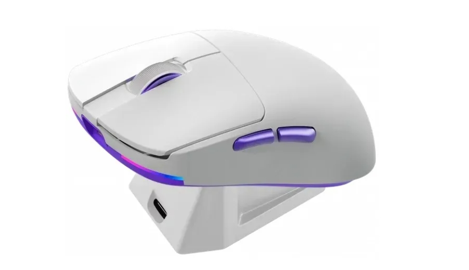 Комп'ютерна миша Proove Gaming Superfight Wireless with charging dock (white/purple) фото №6
