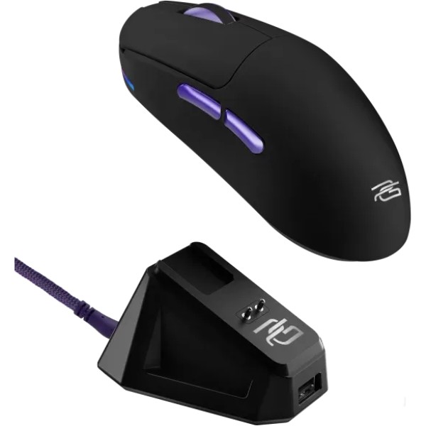 Компьютерная мыш Proove Gaming Superfight Wireless with charging dock (black/purple) фото №4