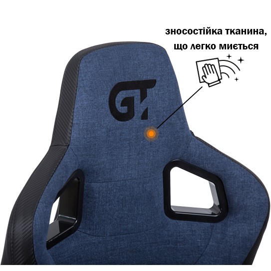 Геймерське крісло GT Racer X-8005 Dark Blue/Black фото №3