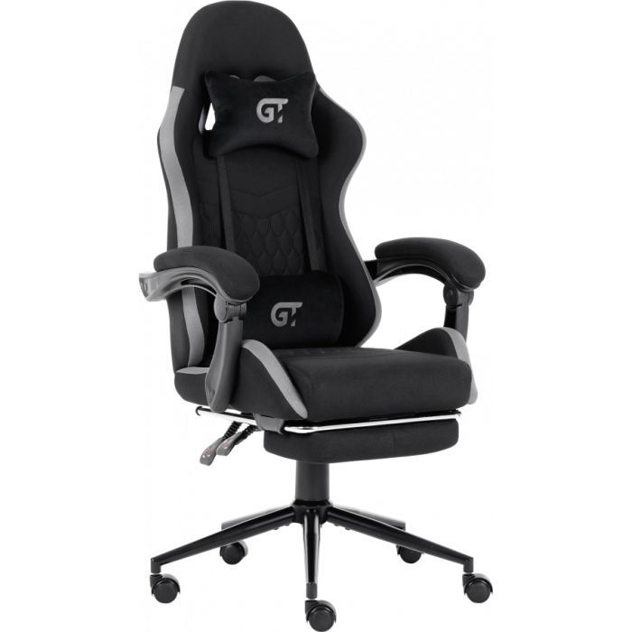 Геймерское кресло GT Racer X-2324 Black/Gray (X-2324 Fabric Black/Gray) фото №2