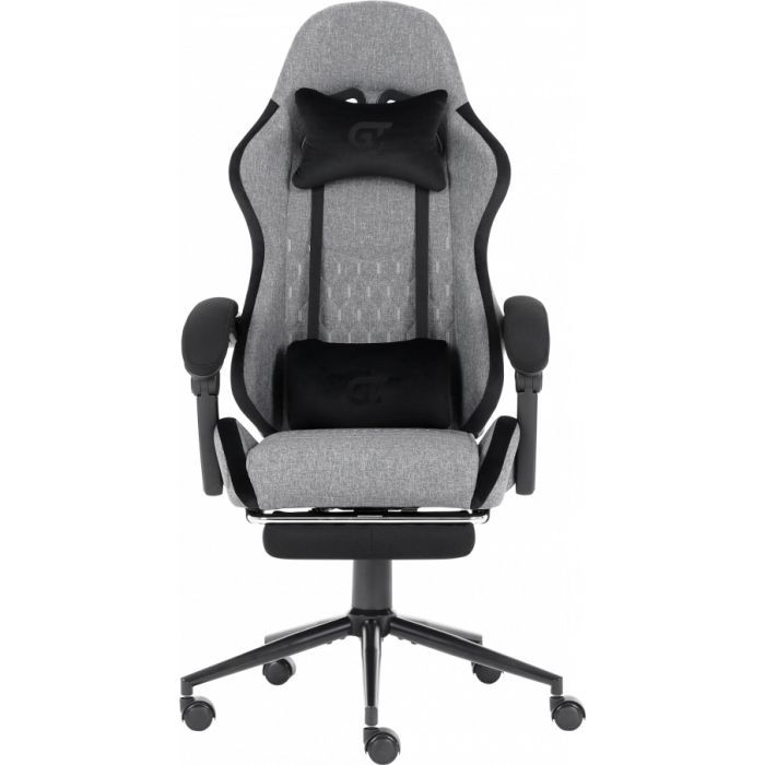Геймерське крісло GT Racer X-2324 Gray/Black (X-2324 Fabric Gray/Black Suede)