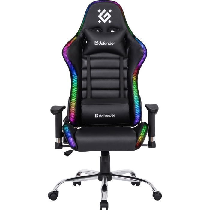 Геймерське крісло Defender Ultimate RGB Black (64355) фото №2