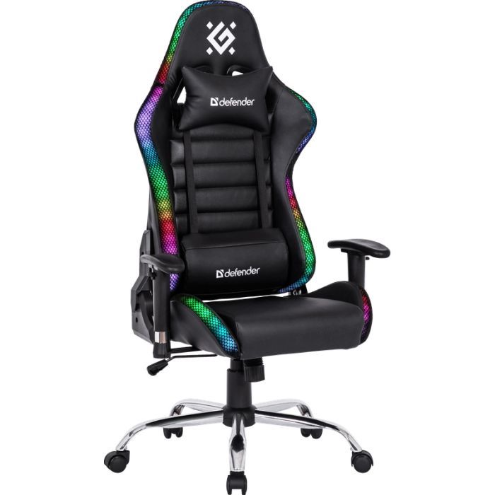 Геймерське крісло Defender Ultimate RGB Black (64355) фото №4