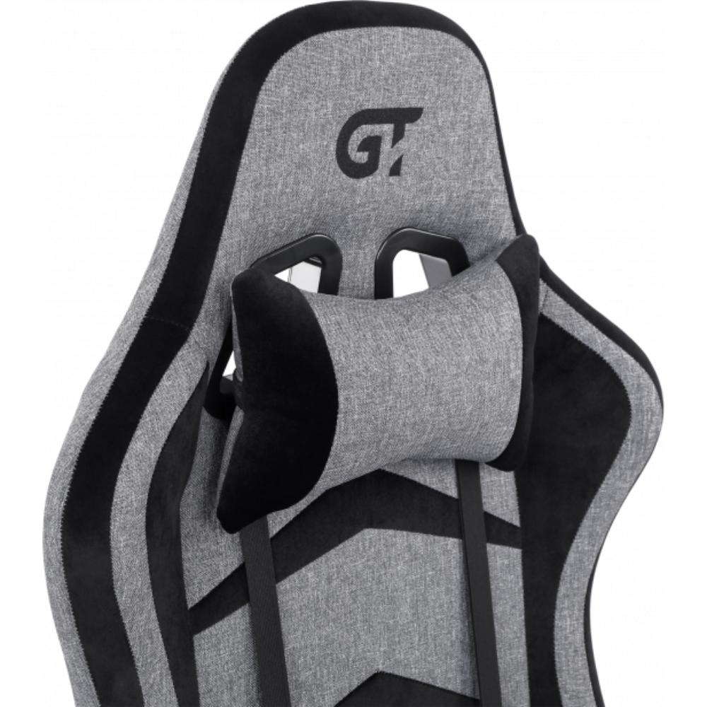 Геймерське крісло GT Racer X-2534-F Gray/Black Suede (X-2534-F Fabric Gray/Black Suede) фото №13