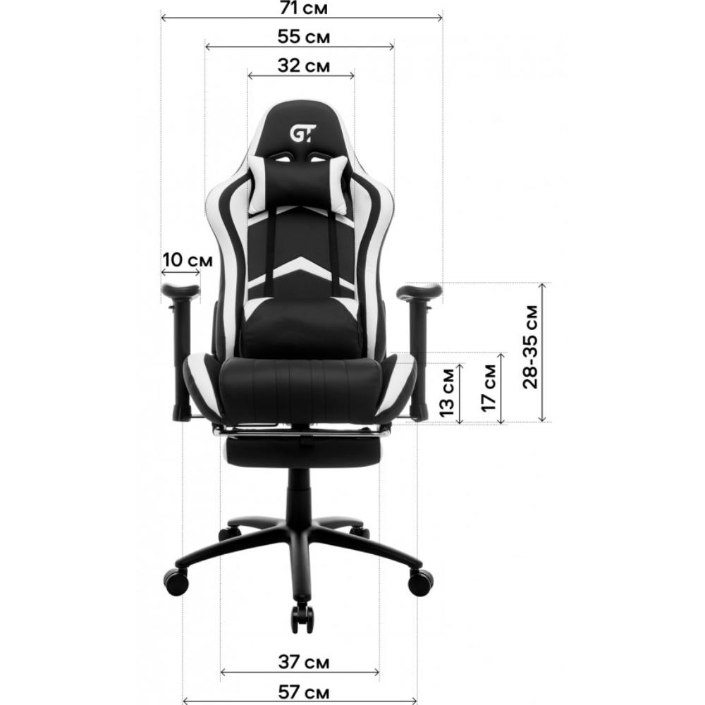 Геймерське крісло GT Racer X-2534-F Gray/Black Suede (X-2534-F Fabric Gray/Black Suede) фото №14