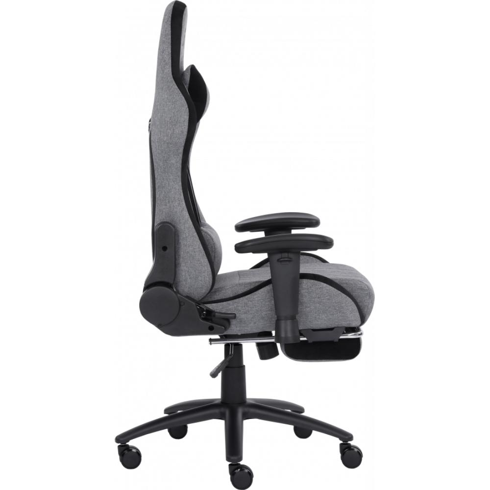 Геймерське крісло GT Racer X-2534-F Gray/Black Suede (X-2534-F Fabric Gray/Black Suede) фото №4