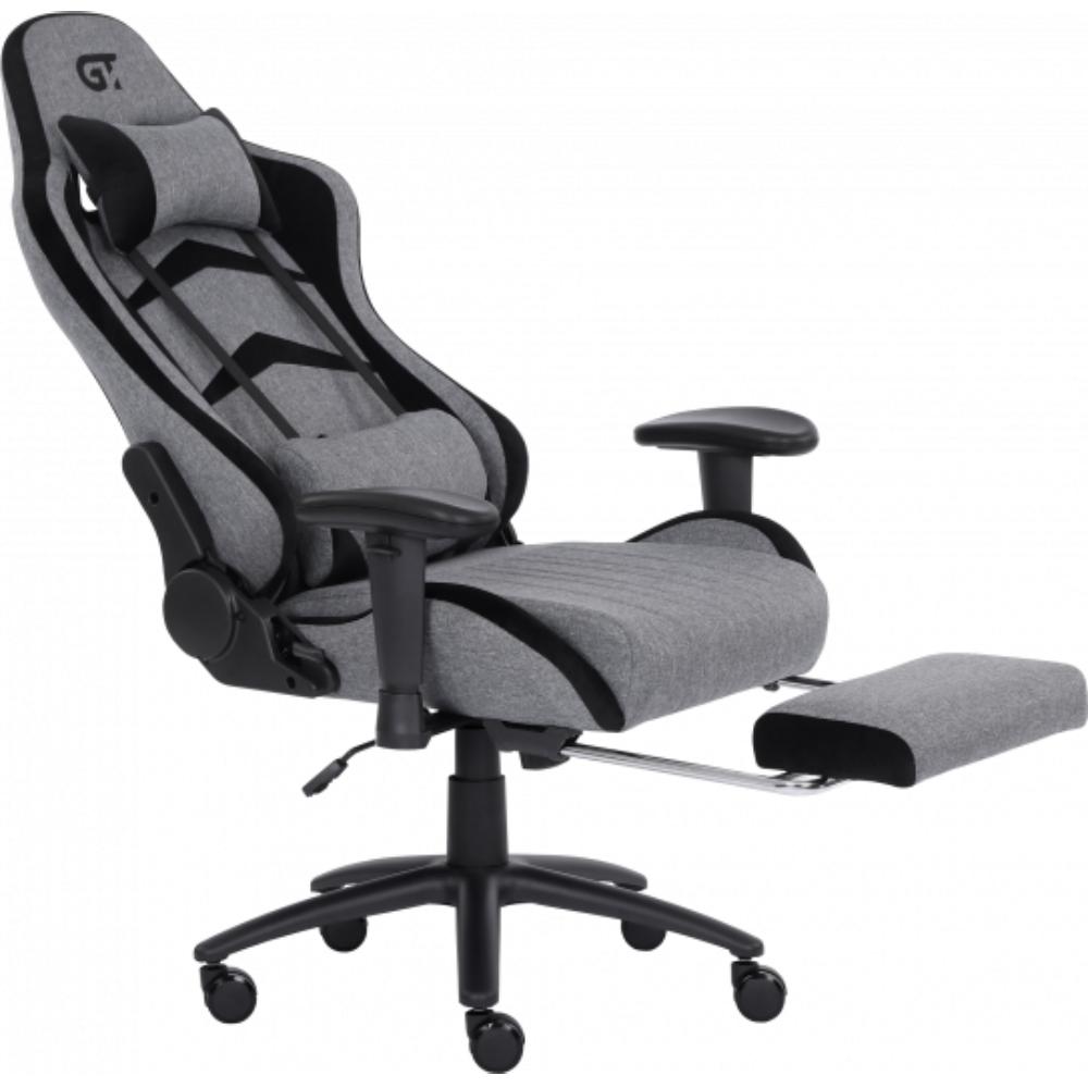 Геймерське крісло GT Racer X-2534-F Gray/Black Suede (X-2534-F Fabric Gray/Black Suede) фото №6