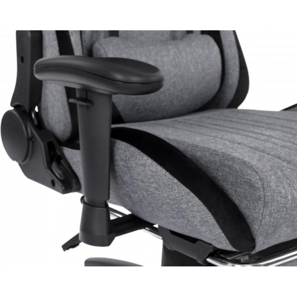 Геймерське крісло GT Racer X-2534-F Gray/Black Suede (X-2534-F Fabric Gray/Black Suede) фото №9