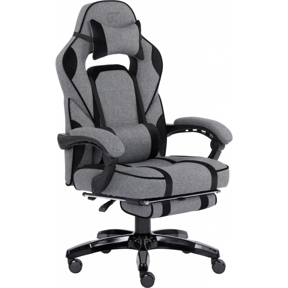 Геймерське крісло GT Racer X-2749-1 Gray/Black Suede (X-2749-1 Fabric Gray/Black Suede) фото №2