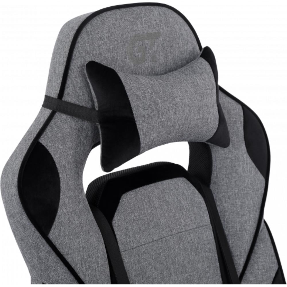Геймерське крісло GT Racer X-2749-1 Gray/Black Suede (X-2749-1 Fabric Gray/Black Suede) фото №5