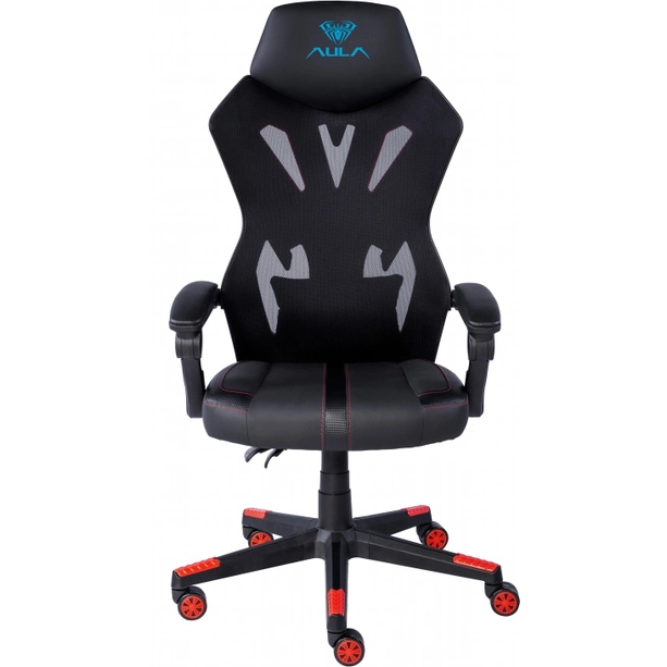 Геймерське крісло Aula F010 Gaming Chair Black/Red (6948391286228)