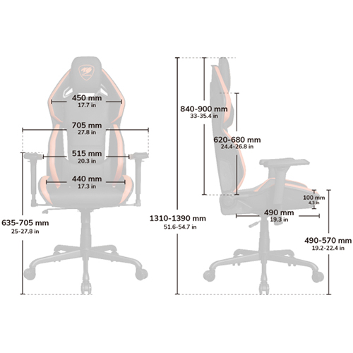 Геймерське крісло Cougar Hotrod Black/Orange фото №13