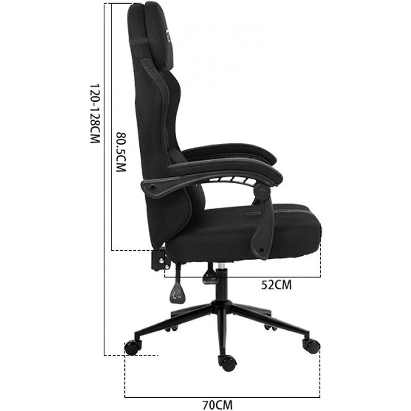Геймерское кресло GT Racer X-2326 Black/Red (X-2326 Fabric Black/Red) фото №6