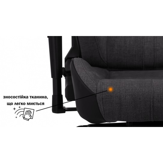 Геймерське крісло GT Racer X-8009 Dark Gray/Black (X-8009 Fabric Dark Gray/Black) фото №9