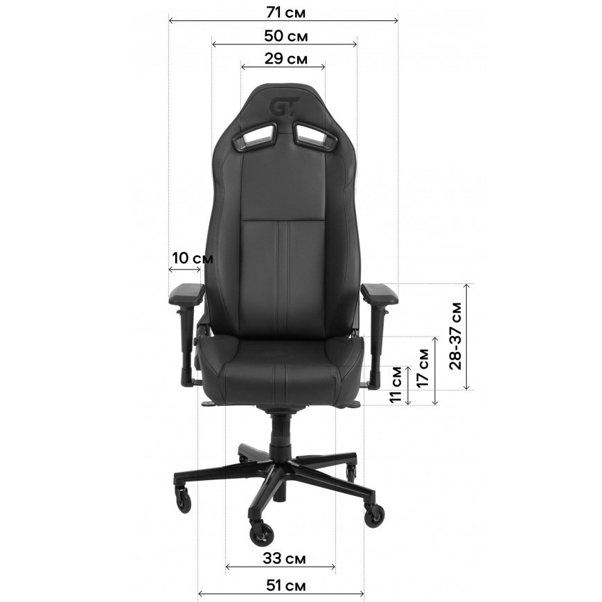Геймерське крісло GT Racer X-8009 Dark Gray/Black (X-8009 Fabric Dark Gray/Black) фото №11