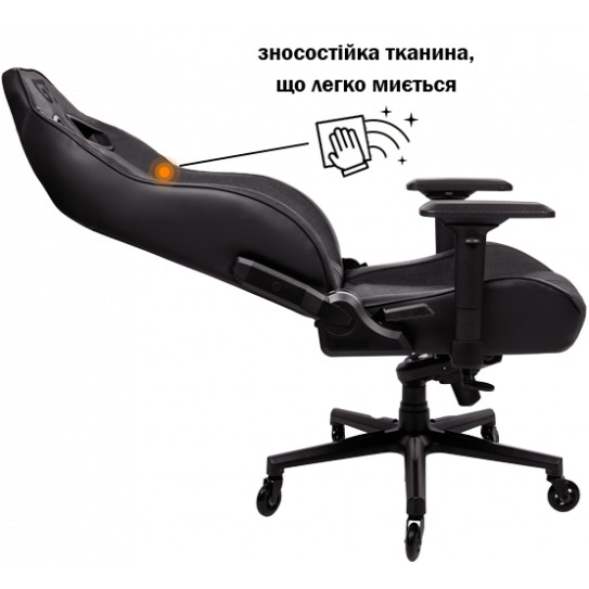 Геймерське крісло GT Racer X-8009 Dark Gray/Black (X-8009 Fabric Dark Gray/Black) фото №6